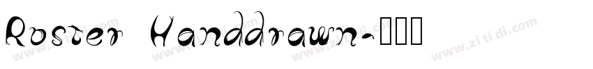 Roster Handdrawn字体转换